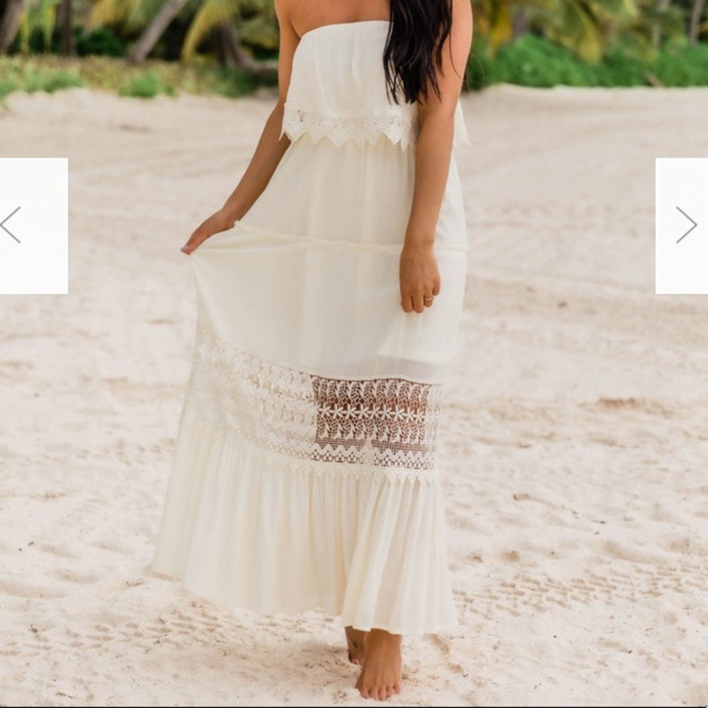 CREAM MAXI DRESS
